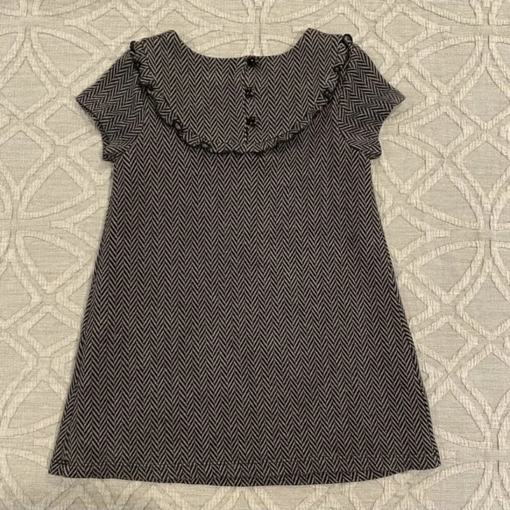 Baby Gap 3Y Black & Grey Herringbone Dress